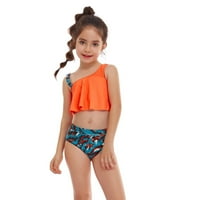 FESFESFES Plus size kupaći kostim za žene roditelj-dijete Split dva kupaća kostim visoki vrh kupac za