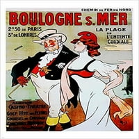 Vintage Art Poster Boulogne Crtani likovi Francuski Jedinstveni glamur
