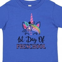 Inktastični 1. dan predškolskog uzzen Unicorn Povratak na školsku poklon Toddler Girl Majica Toddler