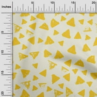 Onuone pamučne kambrične žute tkanine Geometrijski prekrivajući zalihe Ispiši šivanje tkanine sa dvorištem