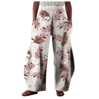 Palazzo hlače za žene široka noga labava tiskana visoki struk Comfy pantalone ljetne za odmor vrećice