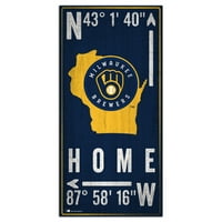 Milwaukee Brewers 6 '' 12 '' koordinatni znak