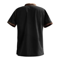 Muške košulje s kratkim rukavima Golf Majica Solid Color Contrast na otvorenom Ležerne prilike modni patentni patentni patentni polos povremena majica