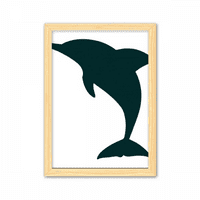 Plavi ocean Docile Slatka delfina Dekorativna drvena slika Dekoracija slike Okvir slike A4