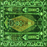 Ahgly Company u zatvorenom pravokutniku Medaljon Zeleni tradicionalni prostirke, 8 '10 '