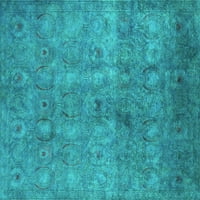 Ahgly Company Zatvoreni kvadrat Perzijski tirkizni plavi boemski prostirke, 4 'kvadrat