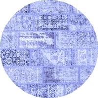Ahgly Company u zatvorenom okruglim patchwork plavim prelaznim prostirnim prostirkama, 8 'krug