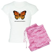 Cafepress - antisocijalni leptir pidžama - ženska lagana pidžama