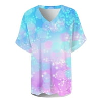 Plus size za žene obične modne majice Letnje Split šifonske košulje ruffle Bubble rukave majice BYPRY