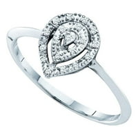 10k bijeli zlatni okrugli dijamantni dijamantski prsten CTTW