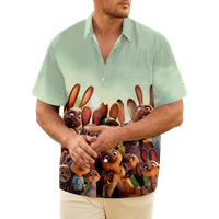 Zootopia Theme Majica Modni prednji odjevni ovratnik za muškarce sa džepom prsa