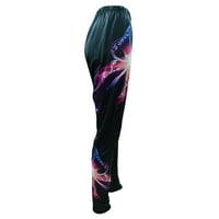 Ženska modna leptir Print Yoga hlače plus veličina casual visoke struke Sport hlače Napomena Molimo