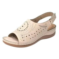 Lulshou Ljetne sandale za žene, ženske ravne cipele dame na plaži sandale Ljetne neklizne kauzalne papuče