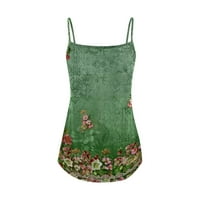 Haljina Ženska modna ljetna casual prsluk bez rukava retro cvjetni ispis labav rezervoar Velika haljina