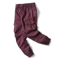 Yievt wide noge znojne hlače za muškarce čišćenje čvrste elastične pantalone pantalone pantalone fit