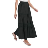 Valcatch Maxi suknje za žene Elastična visoka struka A-line suknje na plaži
