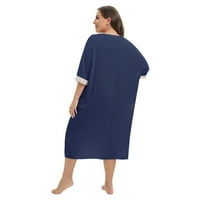 Valcatch ženske spavaćice na noćnim rukavima ukrašene kratkim rukavima za preveliku noćnu adresu udobna haljina plus veličina