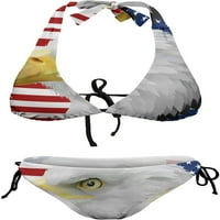 Američki zastava Orao Ženski kupaći kostimi Dva seksi skupova za kupanje bikini