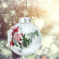 Prozirni božićni ukras Božićni bauble, božićni viseći konop retro elegantan za kućni ukras Božić