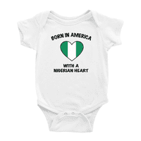 Rođen u Americi sa nigerijskim srcem Slatka odjeća za bebe BodySuits za dječaku