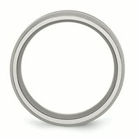Le & Lu Drisel Titanium Crni emajlirani polirani prsten