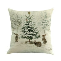 Božićni ispis boja za kauč na razvlačenje kućna dekor jastuk za poklopac jastuka