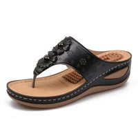 KNQRHPSE papuče za žene Flip Flops Sandale za uzrastu za udobnu šetnju Ljetni klinovi sandalne masažne
