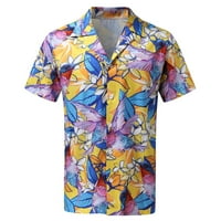 INLEIFE Ljetne košulje kratki rukav muške košulje na Havajskim kratkim rukavima