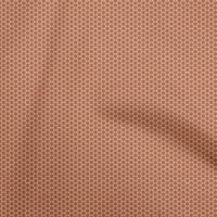 Onuone Georgette viskoza rđa smeđa tkanina Geometrijski šesterokutni šivaći materijal Ispis tkanina