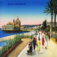 La Jetee na šetalištu u Nici, Francuskoj, 1920-ima Poster Print Mary Evans Jazz Age Club Collection