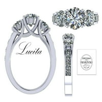 2,50ctw Lucita Womens Silver & Cz Kameni prsten - platina veličine 11.5