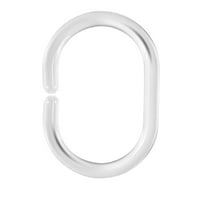Wollalno set sa zavojiv prozirni C oblik viseći tuš za tuš Curking Curring Ring kupaonica za zavjese