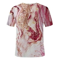 Bluze Leylayray za žene cvjetni print v izrez ruffle majice kratkih rukava casual ljetni vrhovi