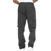 Teretne hlače za muškarce Solidan višestruki džepovi na otvorenom fitness casual pantalone bavi se klirensom
