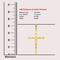 Čvrsti K Gold Cross Isus religiozan privjesak za muškarce