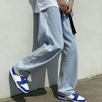Jinyu Muška moda plus veličine labavih traperica ulice široke noge hlače