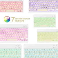 U lagana ergonomska tastatura sa pozadinskim RGB svjetlom, višestruko-uređaj tanka punjiva tastatura