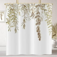 Botanički tuš, akvarel jesen eukaliptus list biljni turnir za kupatilo za kupatilo za kućnu dekoraciju