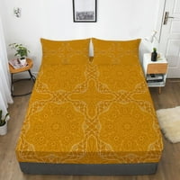 Kućni tekstil ugrađeni lim sa jastukom 3D boemia tiskane posteljine posteljine visokog kvaliteta, puna