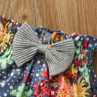 Ausyst Baby Girl Odjeća Toddler Baby Girls Flyne rukave Solid vrhovi Cvjetni kratke hlače Trake za glavu