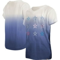 Omladinska nova era mornarica Dallas Cowboys Multi logo Ombre V-izrez majica