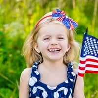 Amerika zastava za kosu Djeca Dječji djevojčici Bowknot Hairpins za dan nezavisnosti Nacionalni dan