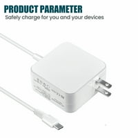 Boo kompatibilan bijeli 45W izmjenični punjač USB-C zamjena kabela za My1W2AM MacBook Air iPad Pro