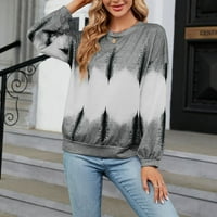 Edvintorg pulover dukserica za žensko čišćenje pada i zimske ulične vele obojene okrugli vrat dugih