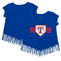 Djevojke Mladi Tiny Turpap Royal Texas Rangers Base Stripe Fringe majica