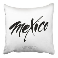 Sažetak Mexico City Road Letting Calligrafy Moderna četkica Tinta Bijela značka jastučna kašika