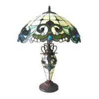 Roba umirućica Tiffany-stil svijetlo Viktorijanska dvostruka svijetla tablice 18 Shade