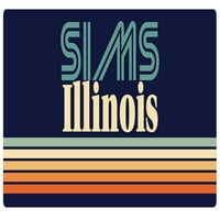 Sims Illinois Vinyl naljepnica za naljepnicu Retro dizajn