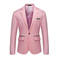 Muški elegantni casual solidni bluzer poslovni vjenčani partijski kaput odijelo odijelo