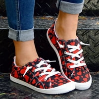 Yinguo Ženske cipele Ležerne prilike zaljubljenih Ljubavi ispis sportskih cipela Canvas modne casual